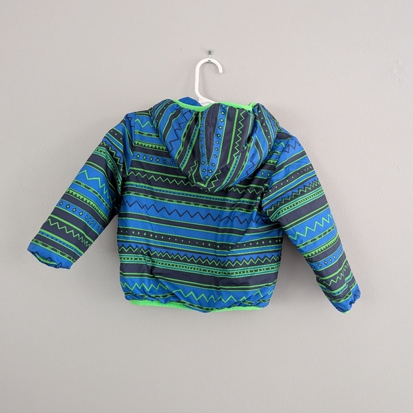 The North Face Toddler Reversible Jacket – Blue/Green Print – Size 18-24 Months - Picture 8 of 8